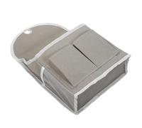 Ciieeo Fabric Storage Hanging Bag Grey Cotton Organizer Box Dorm Essentials for Girls Wall Hanging Storage Bag Dormitory Bedside Items