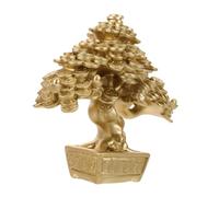 Ciieeo Feng Shui Money Tree Bonsai Figurine for Wealth and Luck Resin Chinese Money Tree Statue Home Decor for Living Entryway Table Housewarming Wedding and Business Opening