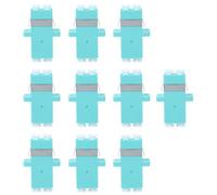 Ciieeo Fiber Optic Couplers Double-port Duplex 10pcs Lc to Lc Plastic Flange Adapters High Reliability Reusable for Optical Fiber Networks