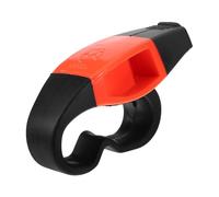 Ciieeo Finger Grip Double Chamber Whistle for Referees Coaches with Orange Plastic Ring, Loud Survival Emergency Whistle Suitable for Outdoor Training, Basketball and Hiking Safety