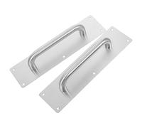 Ciieeo Fire Door Pull Handles Modern Sl ppearance with Ergonomic Design Stainless Steel 2pcs and Easy Operation, Silver Finish Suitable for Passage Doors and Drawers for Home