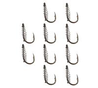 Ciieeo Fishing Hook Set 10Pcs Reusable Portable Fish Hooks with Spring Design for Silver Carp and Bighead Carp