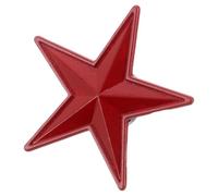 Ciieeo Five-pointed Star Red Brooch Zinc Alloy Lapel Pin Vintage Retro Elegant Traditional Chinese Style Design Versatility Women Decoration Casual Occasions