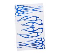 Ciieeo Flame Fire Tribal Retro Reflective Decals for Motorcycle Helmet Bicycle Tank Blue Self Adhesive Stickers Fit for Bike