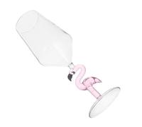 Ciieeo Flamingo-Shaped Glass Wine Glass Reusable Goblet for Red Wine Poolside Parties Weddings Stylish Glassware