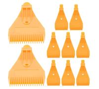 Ciieeo Flat Duckbill Air Blow Nozzles for Stable Direction Control and Gentle Diffused Air with 1/4 Inch Male Thread 10pcs Single Hole Interface, Plastic Material for Industrial Blow