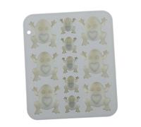 Ciieeo Flexible Frog Silicone Fondant Mold for Cake Decorating and Candy Making Gray-Blue Tray with Various for DIY Baking Chocolate Jelly Soap and Craft Projects