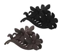 Ciieeo Flower Hair Clips 2pcs High-end Rectangular Frosted Plastic Claw Clips Versatile Styling for Holidays