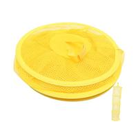 Ciieeo Foldable 4-Compartment Hanging Mesh Storage Net for Underwear and Soft Toys, Polyester Material with Yellow Colour, for Children's Room Toy Storage and Drying