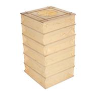 Ciieeo Foldable Bamboo Paper Lantern Lampshade, Rectangular 20X40Cm Beige Origami Light Shade for Living Room and Wedding Decoration