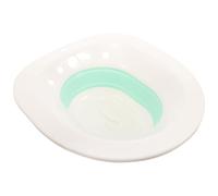 Ciieeo Foldable Sitz Bath Basin for Post- Nursing, Portable Home Bidet Basin White Green Non-Slip Design, Comfortable Perineal Soaking Aid
