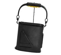 Ciieeo Folding Fishing Bucket with Rope, Waterproof EVA Fish Barrel Black | Thickened Foldable Design, Easy Open and Close, Practical Carry Rope, Black Finish for Tackle Storage