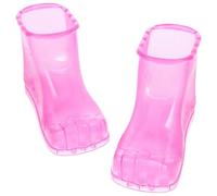Ciieeo Foot Bath Massage Shoes PVC High Tube Foot Soak Boots Rosy Small Size 16.5Cm for Home and Relaxation