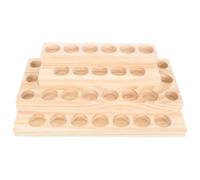 Ciieeo Four-Layers Wooden Essential Oil Box Multi-Slot Storage Box with Comfortable Smooth Surface and Quick Bottle Finding for Home Aromatherapy Display