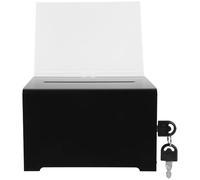 Ciieeo Fundraising Donation Box with Lock Acrylic Ballot Box 12x15.9x10.2cm Public Voting for Charity and Office Use