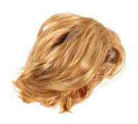 Ciieeo Funny Wigs 100% High Temperature Fiber Toupee Classical Hairstyle Golden Colour Highly Adjustable Easy to Use Realistic Appearance Wig for Men for Parties and Cosplay