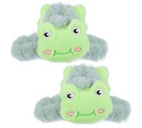 Ciieeo Fuzzy Claw Hair Clips Lightweight and Portable 2pcs with Giant Frog Plush Decor, Soft Synthetic Fiber Material for Thick Hair for Travel and Holiday Presents