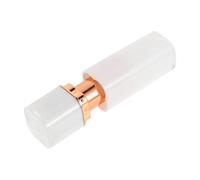 Ciieeo G White Pp Lipstick Tube with Four Leaf Design for DIY Lip Balm and Lip Gloss, Unique Clip Closure, Elegant and Fashion Style, for Makeup Enthusiasts and On-the-go Touchups