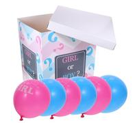 Ciieeo Gender Reveal Box with Pink and Blue Balloons DIY Balloon Party Decoration for Shower Bright Colors Material Festive Gender Reveal Supplies