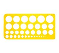 Ciieeo Geometric Circle Drawing Template Ruler Hollow Round Stencil for Architects Artists Technical Drawing Office School Supplies