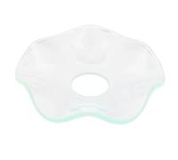 Ciieeo Glass Candle Protector Wax Drip Catcher Ring 88mm, 2.2cm Hole Fluted Clear Glass Wax Holder, Taper Candlestick Bobeche Guard for Home Fragrance Essential Tealight (Transparent)
