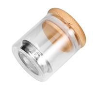 Ciieeo Glass Nail Dish Cup with Filter Pad for Manicure Nail Art Easy Cleaning with Sparkling Glitter Decoration and Wood Base for Salon and Home Use