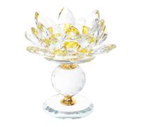 Ciieeo Glass Tea Light Candle Stands Flower Design Decorative Pillar Candle Holder for Home Wedding Decor