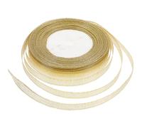 Ciieeo Gold Glitter Ribbon 1cm Thin Metallic Foil Ribbon 22m Roll for Wrapping, Flower Bouquets, Hair Accessories, Party and Wedding Decorations