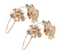Ciieeo Golden Floral Upper Arm Cuff Bracelet with Fake Pearls and Alloy Material Featuring Versatile Styling and Secure Craftsmanship, for Events and Daily Outfits