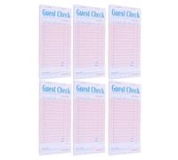 Ciieeo Guest Check Books Server Order Pads for Food Orders 6pcs Paper Notepads Suitable for Bars and Restaurants