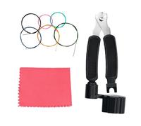 Ciieeo Guitar String Changing Kit with String Winder and Pin Puller, Stainless Steel and Nylon Tools for Electric and Acoustic Guitars, for DIY and Repair Tasks Random Color
