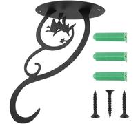 Ciieeo Halloween Witch Plant Hanger Hook, Iron Wall Mounted Outdoor Hanging Basket Bracket for Flower Pots, Lanterns, Bird Feeders, European Style Garden Planter Holder