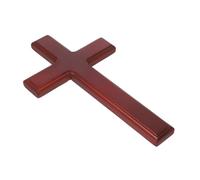 Ciieeo Hand Carved Wooden Cross for Prayers Portable Solid Wood Crucifix with Smooth Finish Ergonomic Cross Craft for Christian Ceremonies and Home Decor