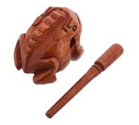 Ciieeo Hand Carved Wooden Frog Musical Instrument Unique Croaking Percussion for Home Decoration Fun Interactive Sound Maker Crafted From Solid Wood