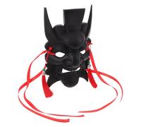 Ciieeo Handmade Blank Full Face Plastic Mask for Halloween Season | DIY Painting, Black Artisan Style, Festivals and Masquerade Parties, Comfortable Wear for Creative Lovers