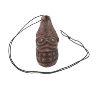Ciieeo Handmade Clay Aztec Death Whistle with Loud Human-like Scream Sound, Indigenous Style Whistle for Stage Sound Effect Prop and Haunted House Experiences