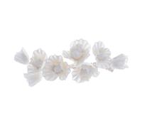 Ciieeo Handmade Polymer Clay Hair Clip White Flower Petals Floral Vine Design for Wedding Bridesmaids Party Women Hair Jewelry Lightweight and Elegant Accessory for Prom and Events