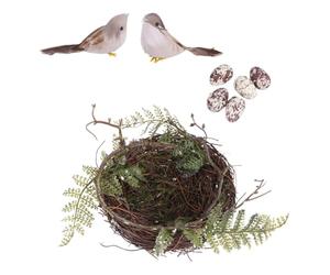 Ciieeo Handmade Rattan Bird Nest Shelter for Birds, Strong and Breathable Design, Easy to Dangle, Rustic Style Suitable for Hanging from A Tree Branch Or Hooked on Your Porch Color