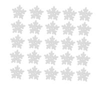 Ciieeo Handmade Snowflake Buttons 18mm 50 Pack Christmas Decorative Buttons for Craft and Art Projects