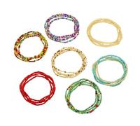 Ciieeo Handmade Waist Beads Chain Practical Use and Unique Attractive Design with Rubber Band 7pcs Stylish Multi-layer Bead Waist Chain for Women for Bathing Suit the Beaches