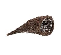 Ciieeo Handwoven Cornucopia Basket Thanksgiving Centerpiece Multipurpose Fruit Snack Storage Woven Planter Decorative Fall Harvest Basket for Holiday Floral Display and Bread Serving