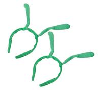 Ciieeo Headbands Funny Antenna Plush and Secure Fit Green with 2pcs Cute Cartoon Design Versatile Use Christmas Stocking Stuffers for Parties and Daily Life Birthday Hair