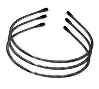 Ciieeo Headbands with Iron Wire Material Black 3pcs Spiral Shape for Men and Women, Anti- Wave-shaped Hair Hoop Keeps Hair Neat, for Sports and Applying Masks