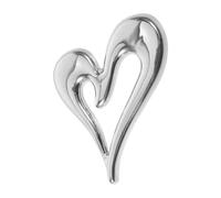Ciieeo Heart Shaped Brooch Pin Silver Safety Lapel Pin Minimalist Design Women Men Clothing Accessory for Birthday Party Valentine’s Day