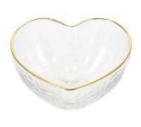 Ciieeo Heart Shaped Crystal Glass Serving Bowl Medium Clear Heat Resistant Centerpiece for Salads Desserts Charcuterie Microwave Safe Decorative Accent for Valentines Day Weddings