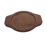 Ciieeo Heat Resistant Oval Wood Tray with Stone Bowl Mat Insulation Pad for Hot Dishes Wooden Food Serving Tray and Pot Coaster for Korean Bibimbap and Festive Table Decor
