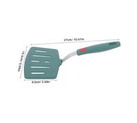 Ciieeo Heat Resistant Silicone Slotted Fish Turner Spatula Wide Flexible Nonstick Pancake Egg Flipper for Cooking Thin Soft Kitchen Utensil Protecting Nonstick Pans