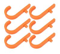 Ciieeo Heavy Duty Plastic Storage Shed Hooks Easy Installation and Efficient Tool Access 6pcs J Hooks Measuring 13x8.5x2cm for Garage Shelving for Outdoor Storage Solutions and DIY