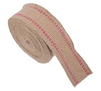 Ciieeo Heavy Duty Twine Jute String with Intricate Red Stripe Pattern, Crafting String for Webbing Lawn Chair Repair and Upholstery, Sturdy Strap for Crafting and Chair Repair