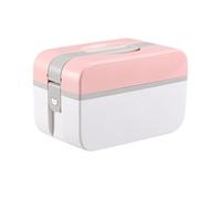 Ciieeo High-Capacity Pink Plastic Medicine Box Storage Case, Multi-Functional Lightweight First Aid Container for Home and Schools, Sturdy Emergency Medicine Organizer